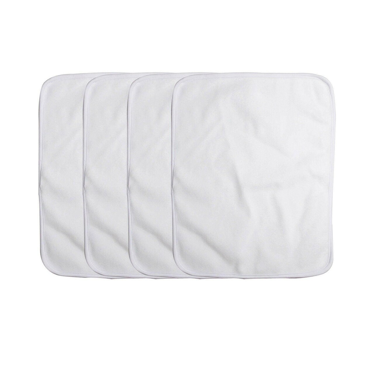Craft Express 2 Pack Fleece Sublimation Burp Cloths – Soft White Baby Blanks